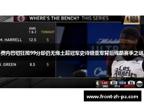 费内巴切狂揽99分却仍无缘土超冠军史诗级亚军背后残酷赛季之谜 费内巴切狂揽99分却仍无缘土超冠军史诗级亚军背后残酷赛季之谜